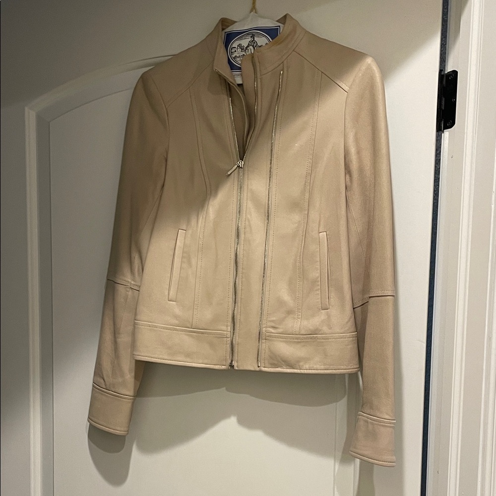 Etcetera Beige Leather Jacket - image 1